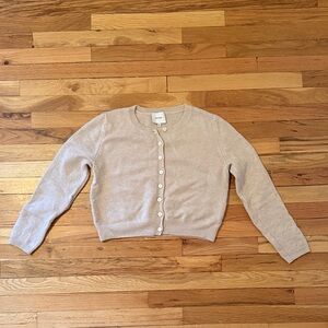 Reformation Cream Clara Cashmere Cardigan Sweater Size Small/Medium